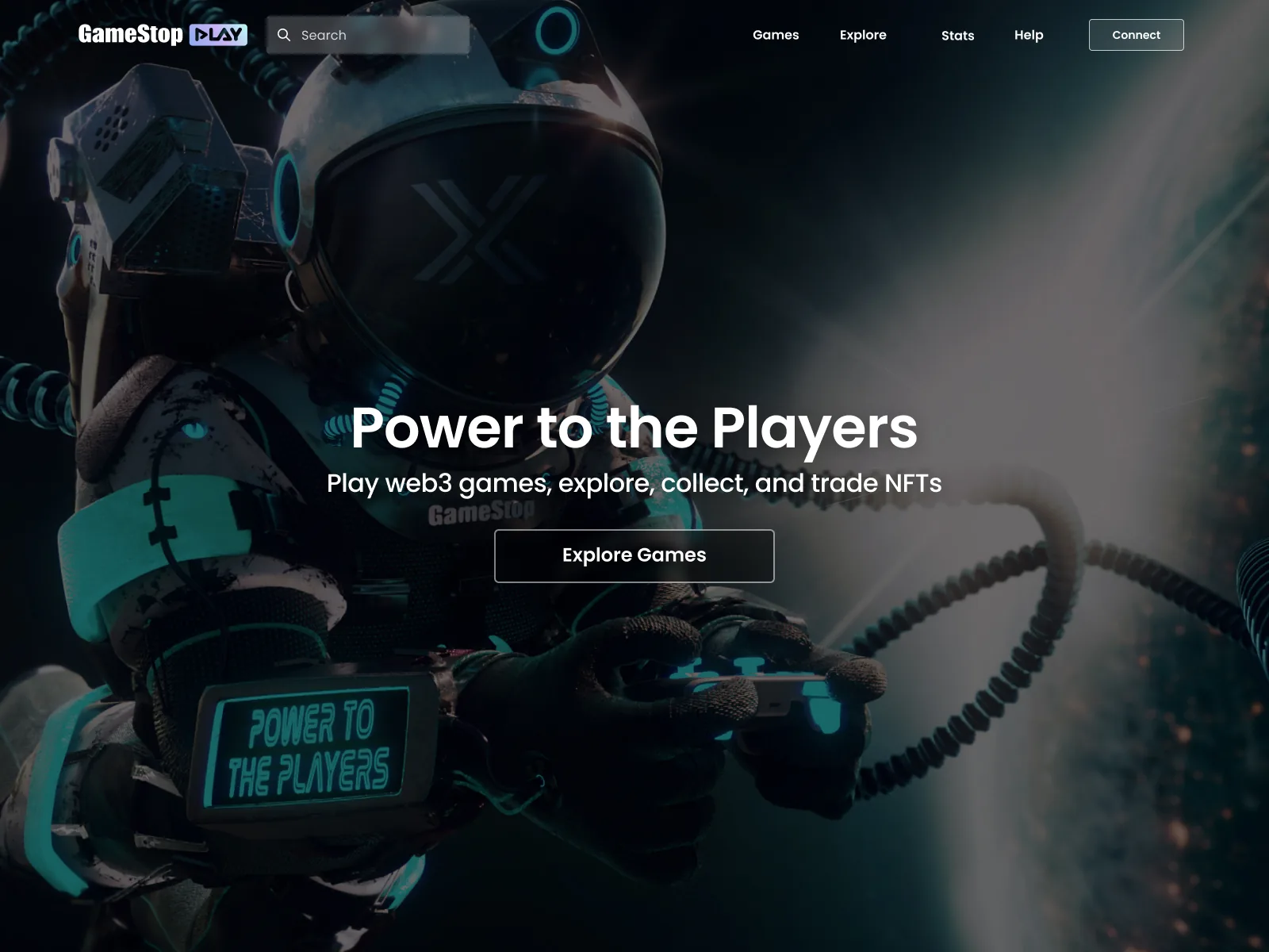 The GameStop PLAY home page — “Power to the Players”